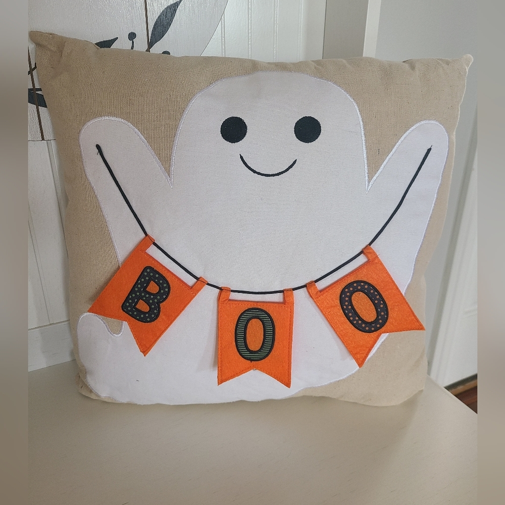 Halloween Ghost "BOO" Pillow